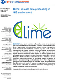 Clime: climate data processing in GIS environment