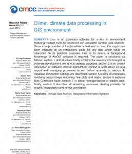 Clime: climate data processing in GIS environment